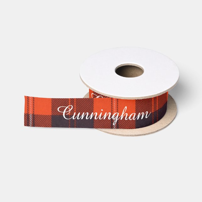 Cunningham clan Plaid Scottish tartan Satin Ribbon (Spool)