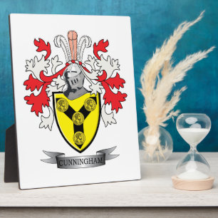 Cunningham Family Crest Coat of Arms Plaque
