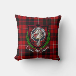Cunningham Scottish Clan Tartan & Crest Cushion