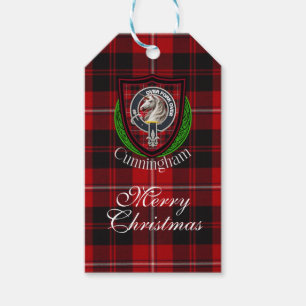 Cunningham Scottish Clan Tartan & Crest Gift Tags