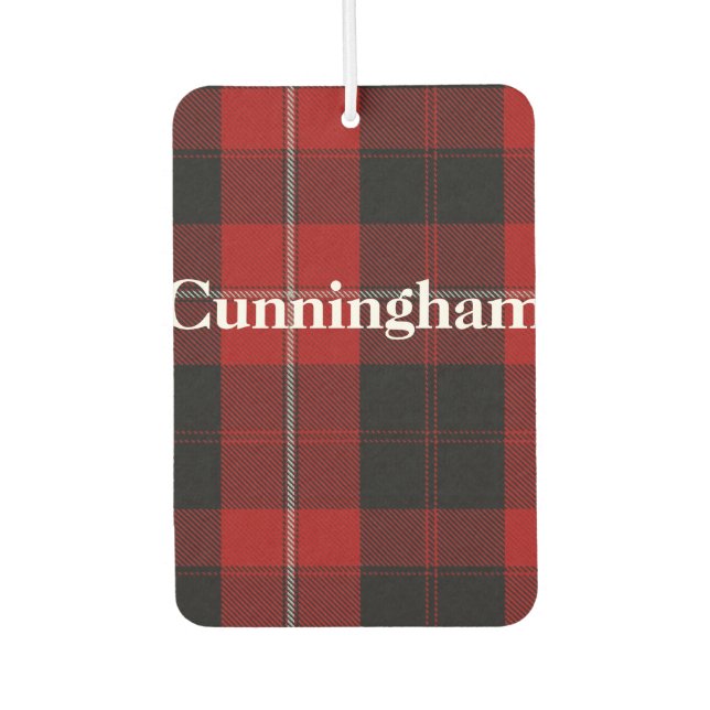 Cunningham Tartan Plaid Air Freshener (Front)