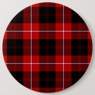 Cunningham Tartan Red Black Plaid 6 Cm Round Badge