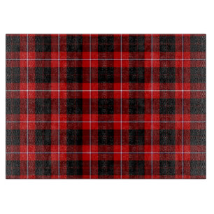 Cunningham Tartan Red Black Plaid Cutting Board