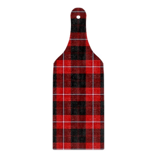 Cunningham Tartan Red Black Plaid Cutting Board (Front)