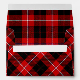 Cunningham Tartan Red Black Plaid Envelope