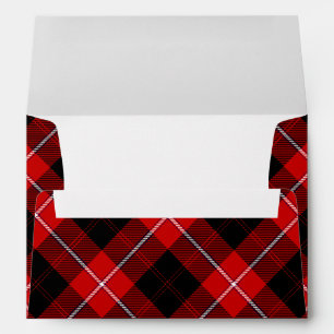 Cunningham Tartan Red Black Plaid Envelopes