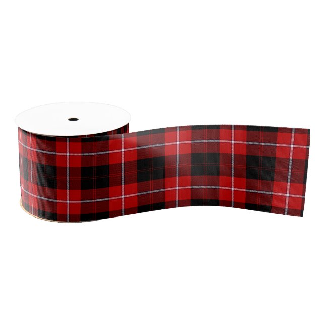 Cunningham Tartan Red Black Plaid Grosgrain Ribbon (Spool)