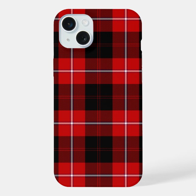 Cunningham Tartan Red Black Plaid iPhone Case (Back)
