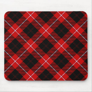 Cunningham Tartan Red Black Plaid Mouse Mat