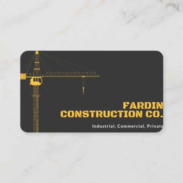 CUNSTRUCTION BUISSNESS CARD. BUSINESS CARD (Front)