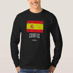 Cuntis Spain Es Flag City Bandera Ropa T-Shirt