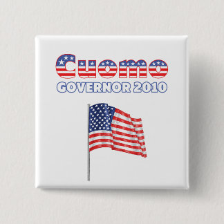 Cuomo Patriotic American Flag 2010 Elections 15 Cm Square Badge