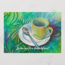 Cup and Spoon Against a Cool Analogous Background