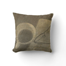 Cup & Book Sketch Pillow