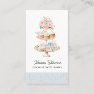 Cup Cake Bakery   Baker Chef Catering OR Code  Business Card