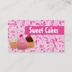 Cup Cakes Bakery Sweet Treats Business Card