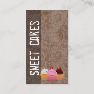 Cup Cakes Bakery Sweet Treats Business Card
