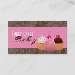 Cup Cakes Bakery Sweet Treats Business Card