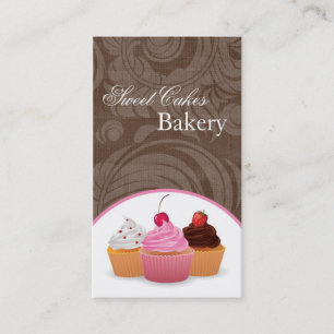 Cup Cakes Bakery Sweet Treats Business Card