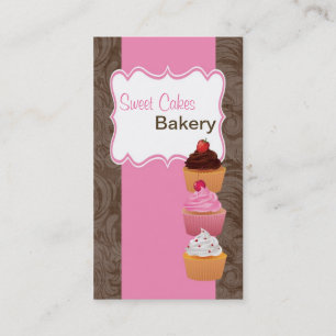 Cup Cakes Bakery Sweet Treats Business Card