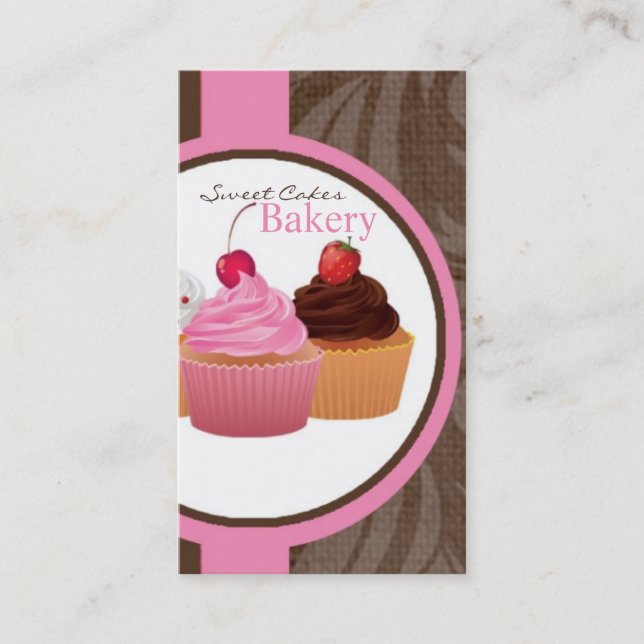 Cup Cakes Bakery Sweet Treats Business Card (Front)