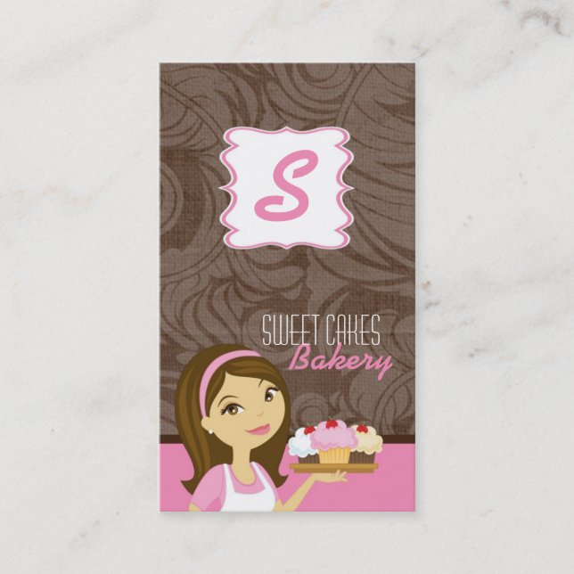 Cup Cakes Bakery Sweet Treats Business Card (Front)