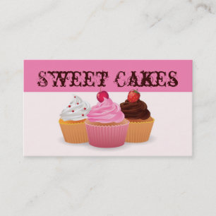 Cup Cakes Bakery Sweet Treats Business Card