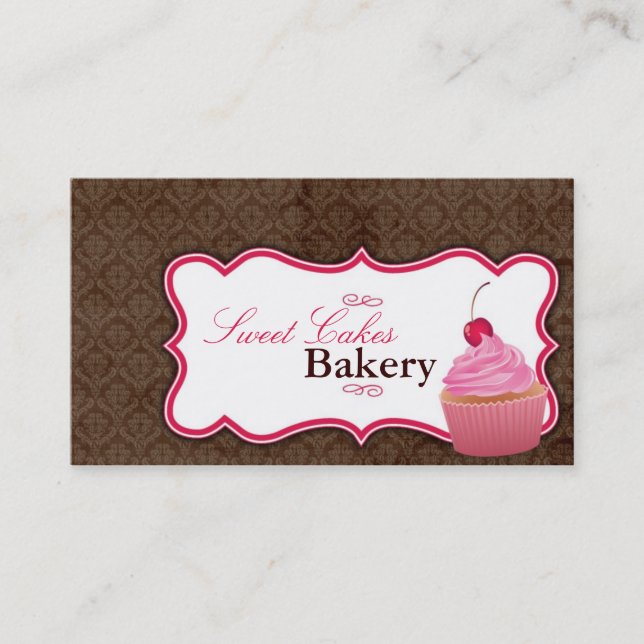 Cup Cakes Bakery Sweet Treats Business Card (Front)