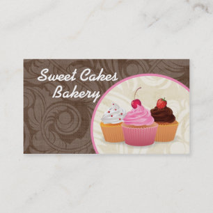 Cup Cakes Bakery Sweet Treats Business Card