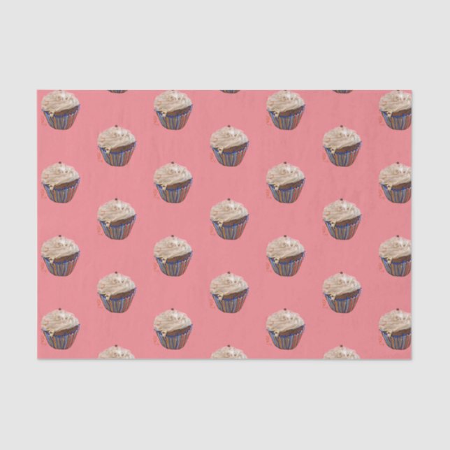 Cup cakesTissue Paper - 15 gsm (10lb), White (Front)