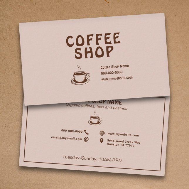 Cup & Coffee Shop Business Card (Cup & Coffee Shop Business Card)