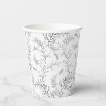 Cup design using a pattern in the style of line ar