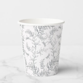 Cup design using a pattern in the style of line ar