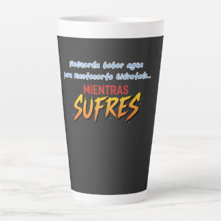 Cup drinks water while suffering