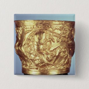 Cup, found in the royal tomb of Vaphio 15 Cm Square Badge