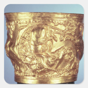 Cup, found in the royal tomb of Vaphio Square Sticker