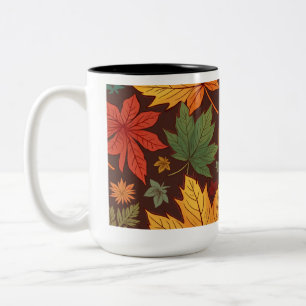 cup in autumn leaves