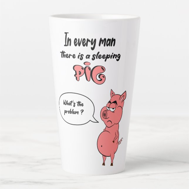 Cup Latte Ronchon the pig (Front)