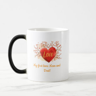 Cup My First Love - Mom and Dad   Heart Design Mug