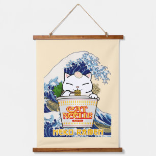 Cup Noodle Ramen Cat Hanging Tapestry