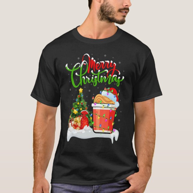 Cup Noodles Food   Xmas Decoration Cup Noodles Chr T-Shirt (Front)
