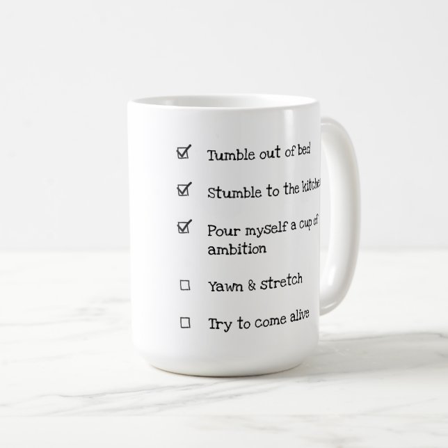 Cup of Ambition Coffee Mug (checkbox) (Front Right)