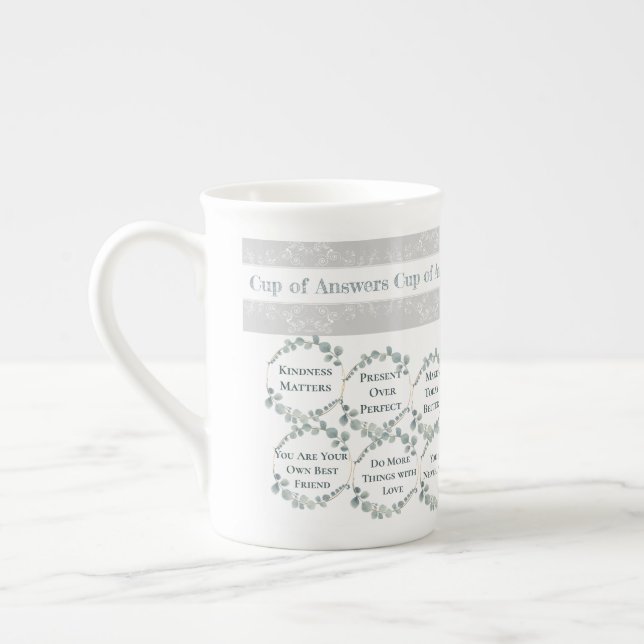 Cup of Answers Self-Love Uplifting Quotes (Left)