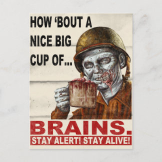 Cup of Brains Postcard