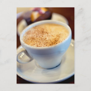 Cup of cappuccino postcard