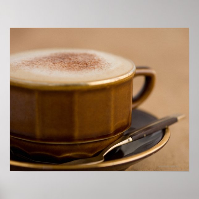 Cup of cappuccino with cocoa powder poster (Front)