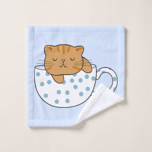 Cup of Cat-feine Kawaii Style Bath Towel Set