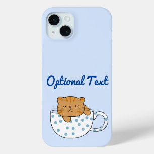 Cup of Cat-feine Kawaii Style iPhone 15 Mini Case