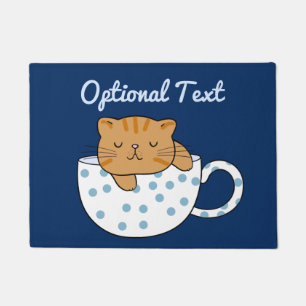 Cup of Cat-feine Kawaii Style  Doormat