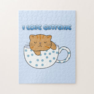 Cup of Cat-feine Kawaii Style Jigsaw Puzzle